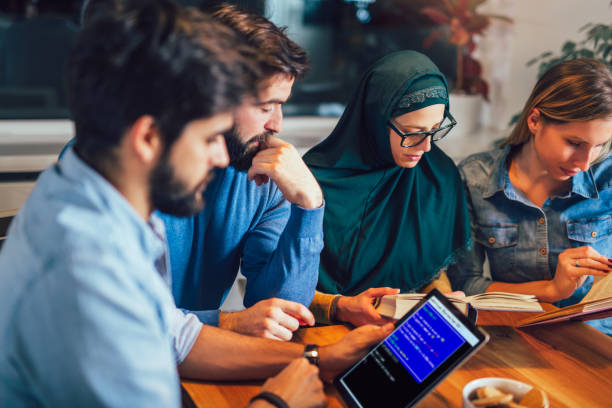 istock Group of students study at home. Learning and preparing for university exam. 1126918870