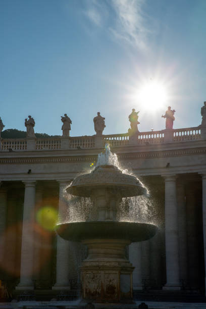 istock Water fountain at the Vatican square 1126922052