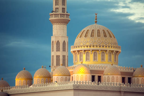 ハルガダ、エジプトのエル ・ ミナ モスクのドーム クローズ アップ - beautiful horizontal arabia hurghada ストックフォトと画像