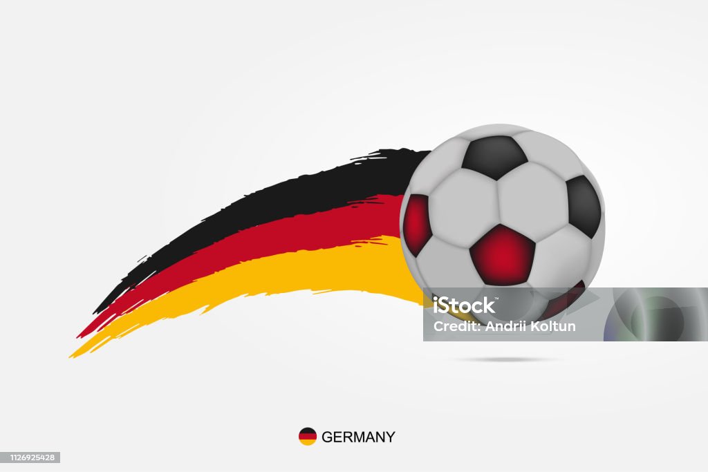 Shinkan krysantemum Forblive German Football Championship Banner With 3d Soccer Ball And Hand Drawn  Calligraphy Ink Brush Stripes Germany National Flag Colors On White  Background Vector Design Element Illustration Stock Illustration - Download  Image Now -