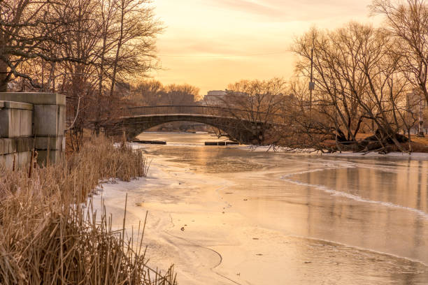istock Sunset across frozen Charles River, Boston, Massachusetts 1126926619