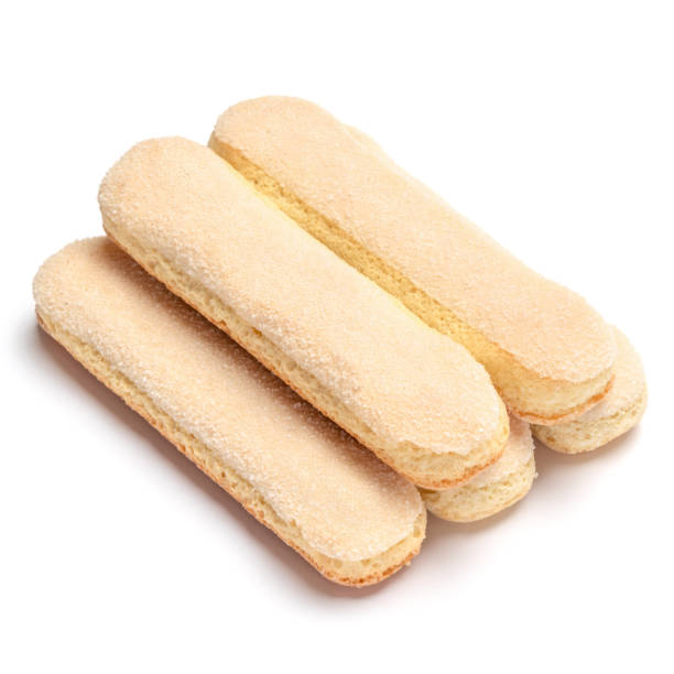 istock Traditional Italian Savoiardi ladyfingers Biscuits on White Background 1126929339