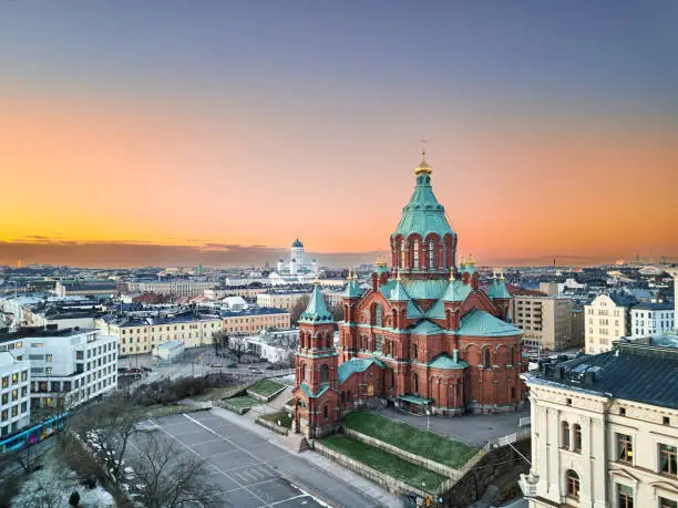Photo of Aerial view of Uspenski Cathedral, Helsinki Finland