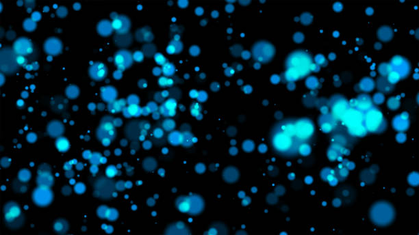 istock Power energy sparkle particle effect. Digital computer data dots in futuristic technology concept on black background with bokeh. Abstract graphic design illustration 1126943945