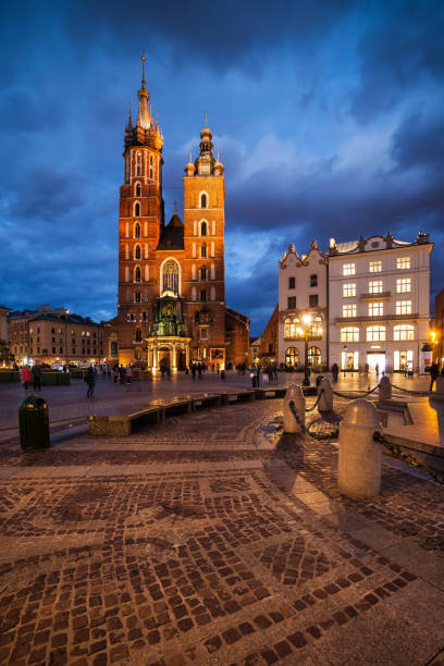 istock Krakow Old Town Square At Night 1126946641