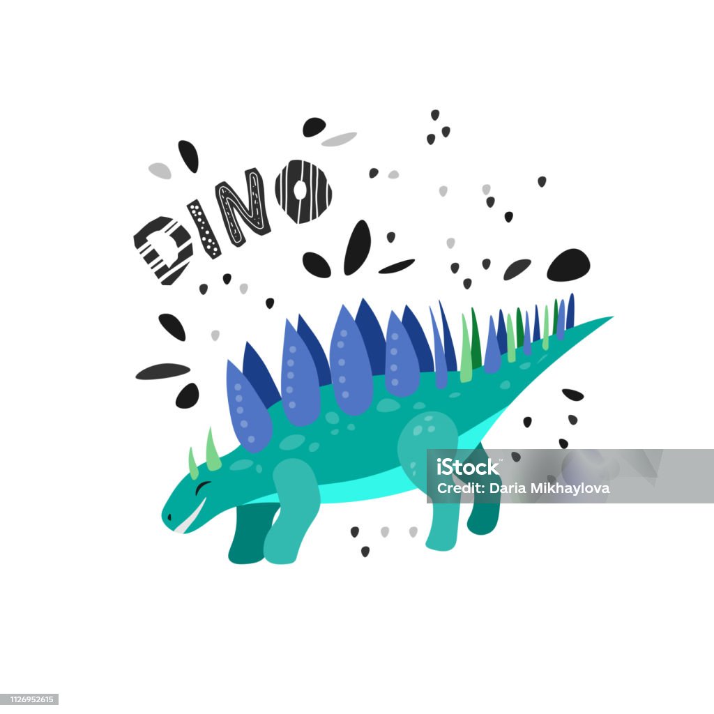 Vẽ Tay Khủng Long Dễ Thương Ký Tự Vector Phẳng Dino Minh Họa Hoạt ...