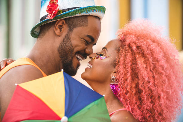 istock Couple in love with Carnival 1126957840