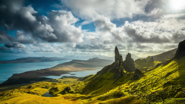 Old Man of Storr in Scotland - Time Lapse