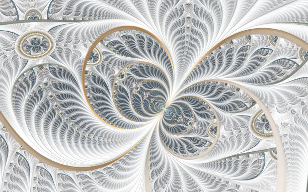 Beautiful abstract fractal artwork with details. Floral illustration for art projects