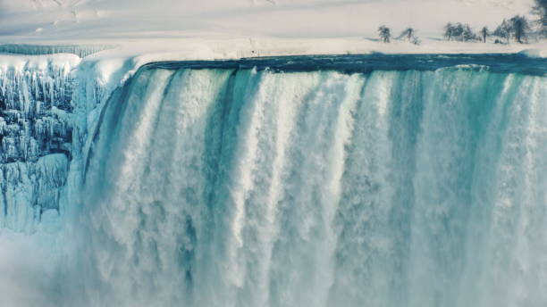 Fantastically beautiful Niagara Falls in winter