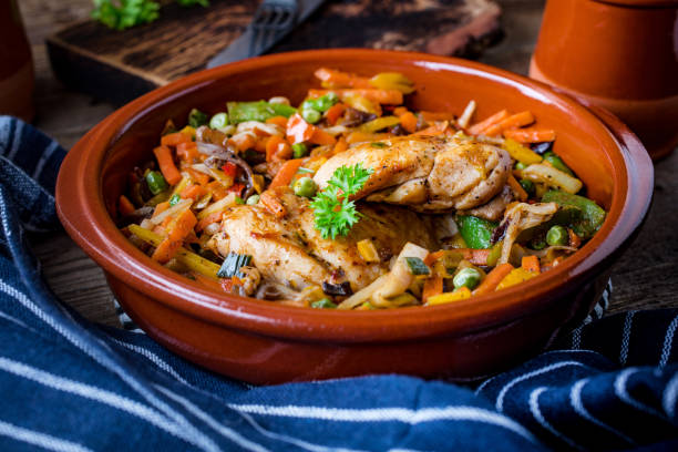 istock Fried chicken fillet with vegetables. 1126970446