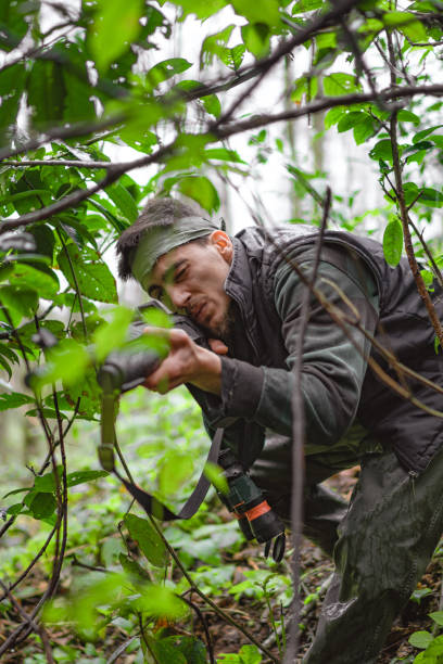 istock Member of the Revolutionary  in forest 1126970765