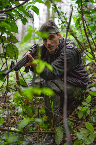 istock Member of the Revolutionary  in forest 1126970869
