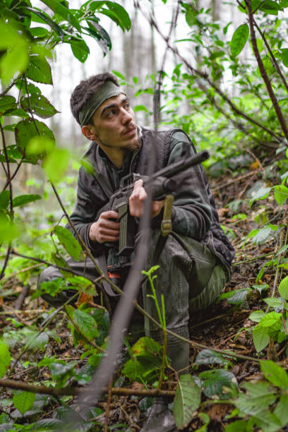 Member of the Revolutionary  in forest