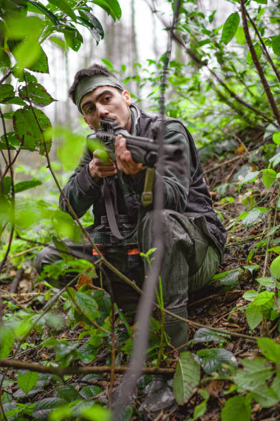 istock Member of the Revolutionary  in forest 1126972454