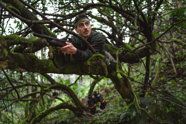 istock Member of the Revolutionary  in forest 1126974338