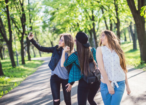 istock Girls posing for a selfie 1126974565