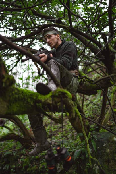 istock Member of the Revolutionary  in forest 1126974793