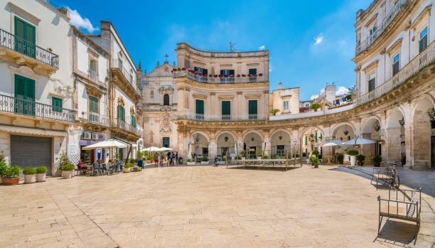 Martina Franca, province of Taranto, Apulia, southern Italy. Martina Franca, province of Taranto, Apulia, southern Italy. piazza plebiscito stock pictures, royalty-free photos & images