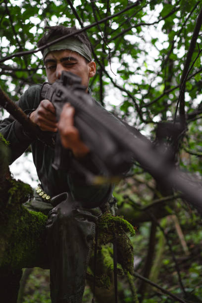 istock Member of the Revolutionary  in forest 1126975524