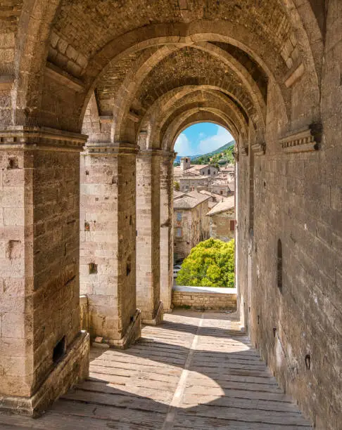 Palazzo dei Consoli in Gubbio, Province of Perugia, in the Umbria region of Italy.