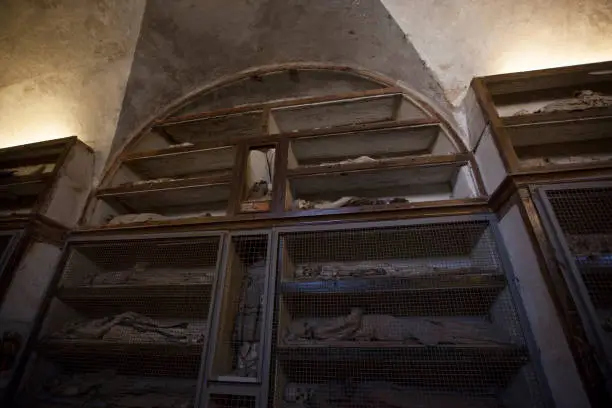 Mummies in the Catacombs of the Capuchins in Palermo, Sicily, Italy