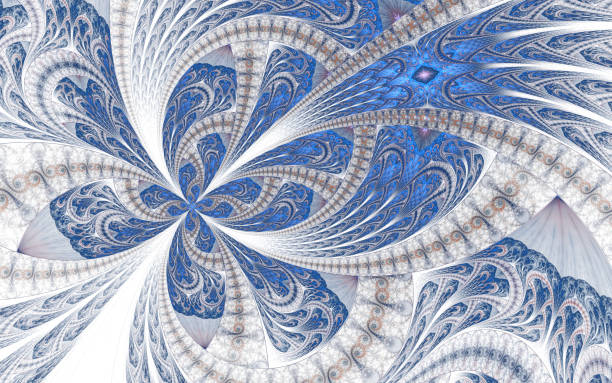 istock Beautiful fractal structure or butterfly in stained glass window style. 1126993382