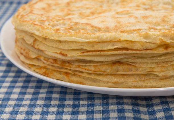 istock pancakes on a white plate close-up 1126998584