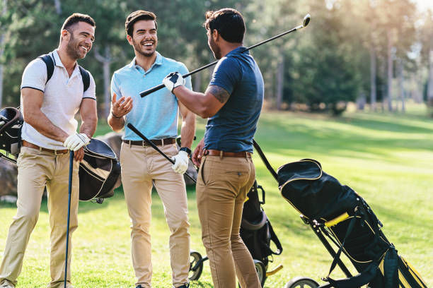 istock Group of men on the golf course 1126999807