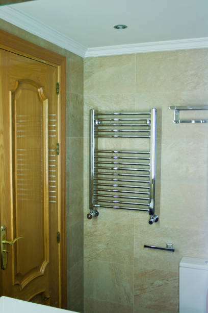 istock Interior of a bathroom reflecting in a mirror 1127001789
