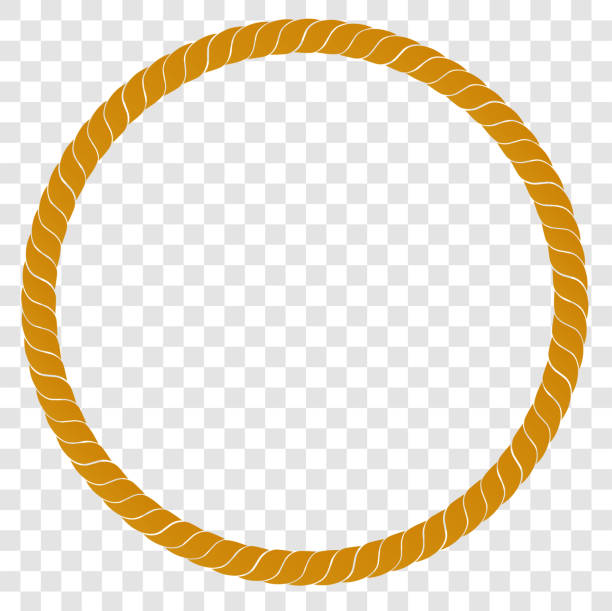 Vector Circle Frame from Golden rope for Your Element Design at Transparent Effect Background Circle Frame from Golden rope for Your Element Design at Transparent Effect Background gong xi fa chai stock illustrations