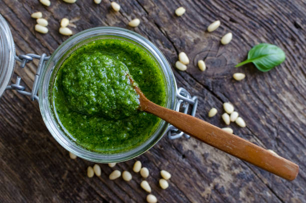 istock Pesto genovese sauce 1127011236