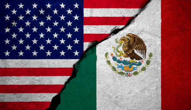 istock flags of the US and Mexico 1127012076