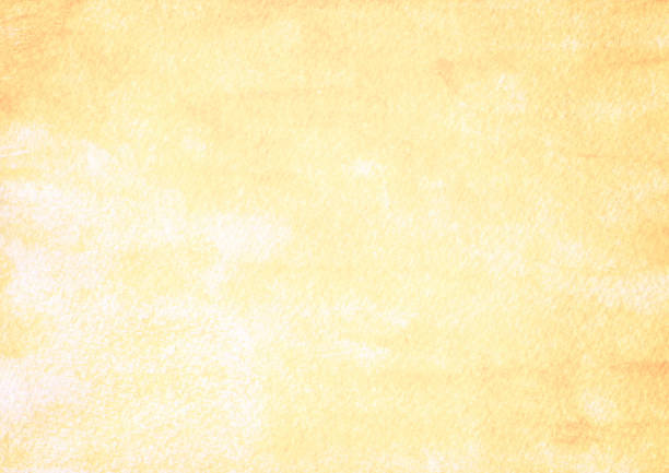 Watercolor Yellow Ochre Rough Backgrounds Abstract stock photo