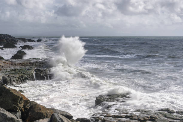 istock Large Turbulent Ocean Waves Off California Coast 1127014481