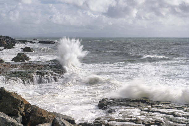 istock Large Turbulent Ocean Waves Off California Coast 1127015548