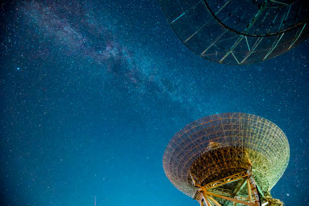 istock Radio telescopes and the Milky Way at night 1127020000