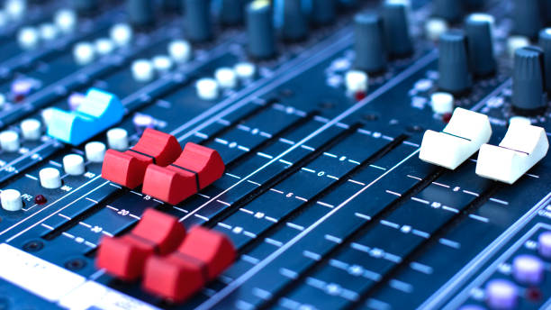 istock Sound technician control the music Professional audio. 1127028061