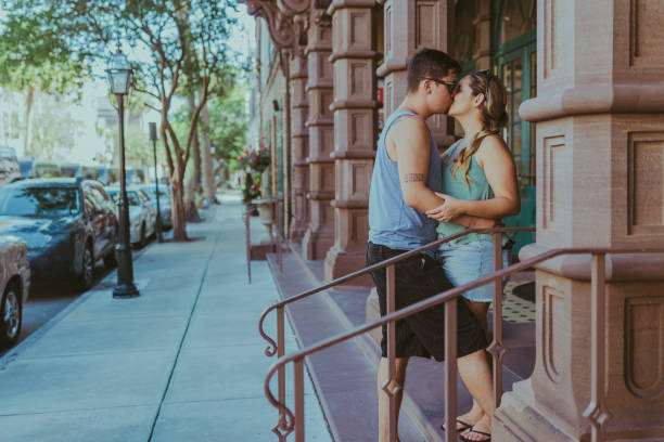 istock Couple walking in the city 1127030923