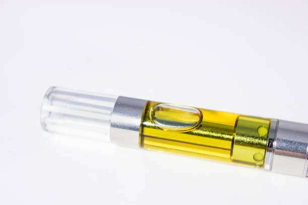 istock THC/CBD Oil Vape Pen Up Close 1127039342