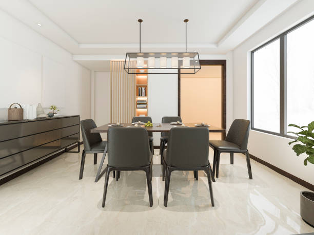 istock 3d rendering modern dining room and living room with luxury decor 1127040843