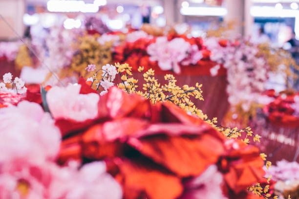 istock Close up artificial Blossom flower background 1127044211