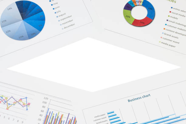istock Graph chart and financial chart as a background - Business concept with free text space 1127047315