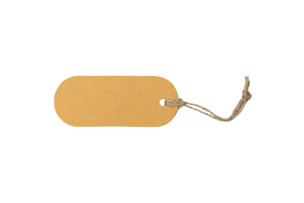 istock brown tag paper isolated on white background - clipping paths 1127047504
