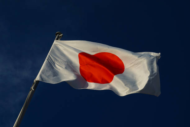 istock Japanese national flag (Hinomaru) and the blue sky 1127047539