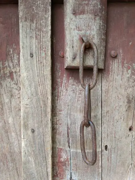 Old indian home door's lock system.