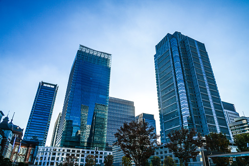 Image of Tokyo Marunouchi business district and office buildings