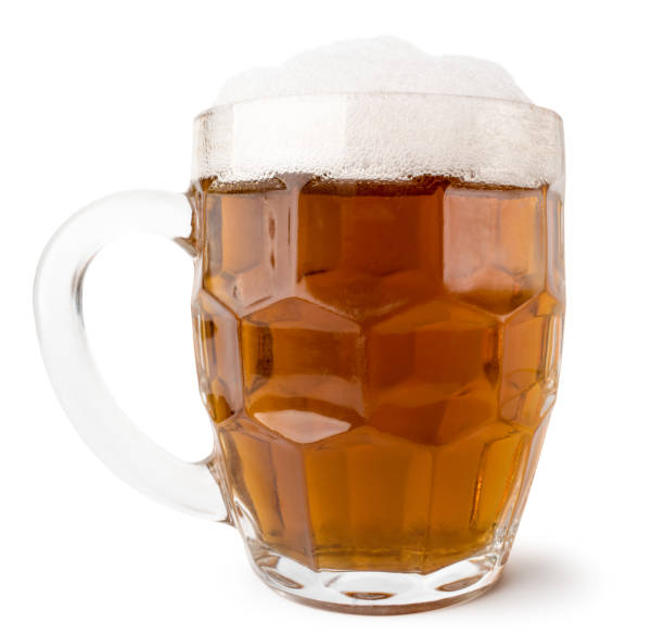 istock Beer with foam in a glass on a white background, isolated. 1127048725