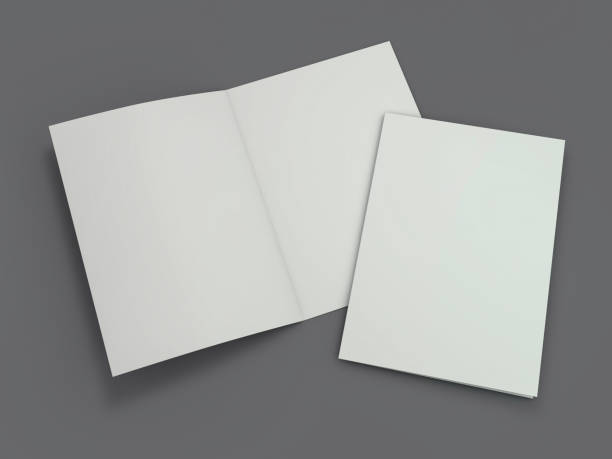 istock Blank Brochure magazine isolated to replace your design. 3D 1127053960
