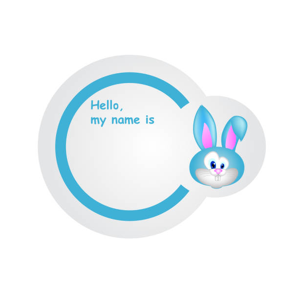 Sticker board banner with rabbit Sticker board banner with rabbit - full color wood turtle stock illustrations